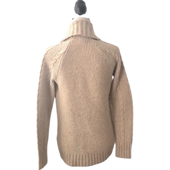 Vintage style women’s Eddie Bauer cozy wool blend Cabincore zip up sweater SZ  M - Picture 2 of 3